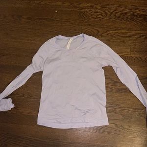 Lululemon || periwinkle long sleeve || swiftly tech 2.0 racers length || size 8